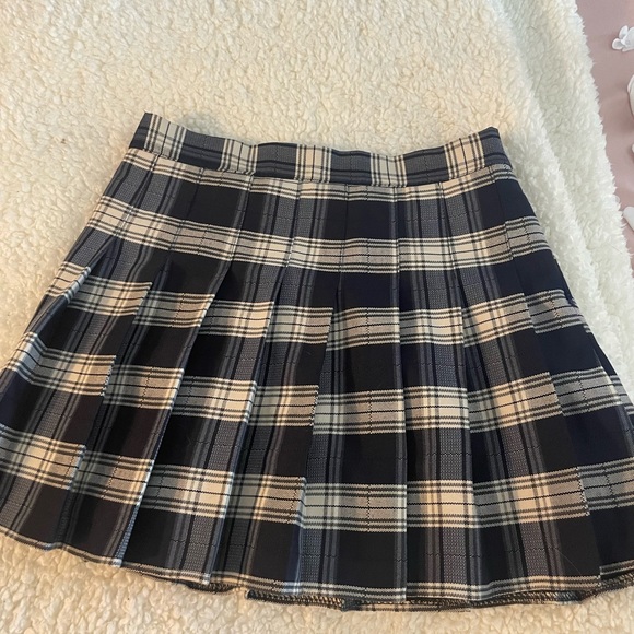 YesStyle Skirts Navy And Cream Plaid Mini Skirt Poshmark